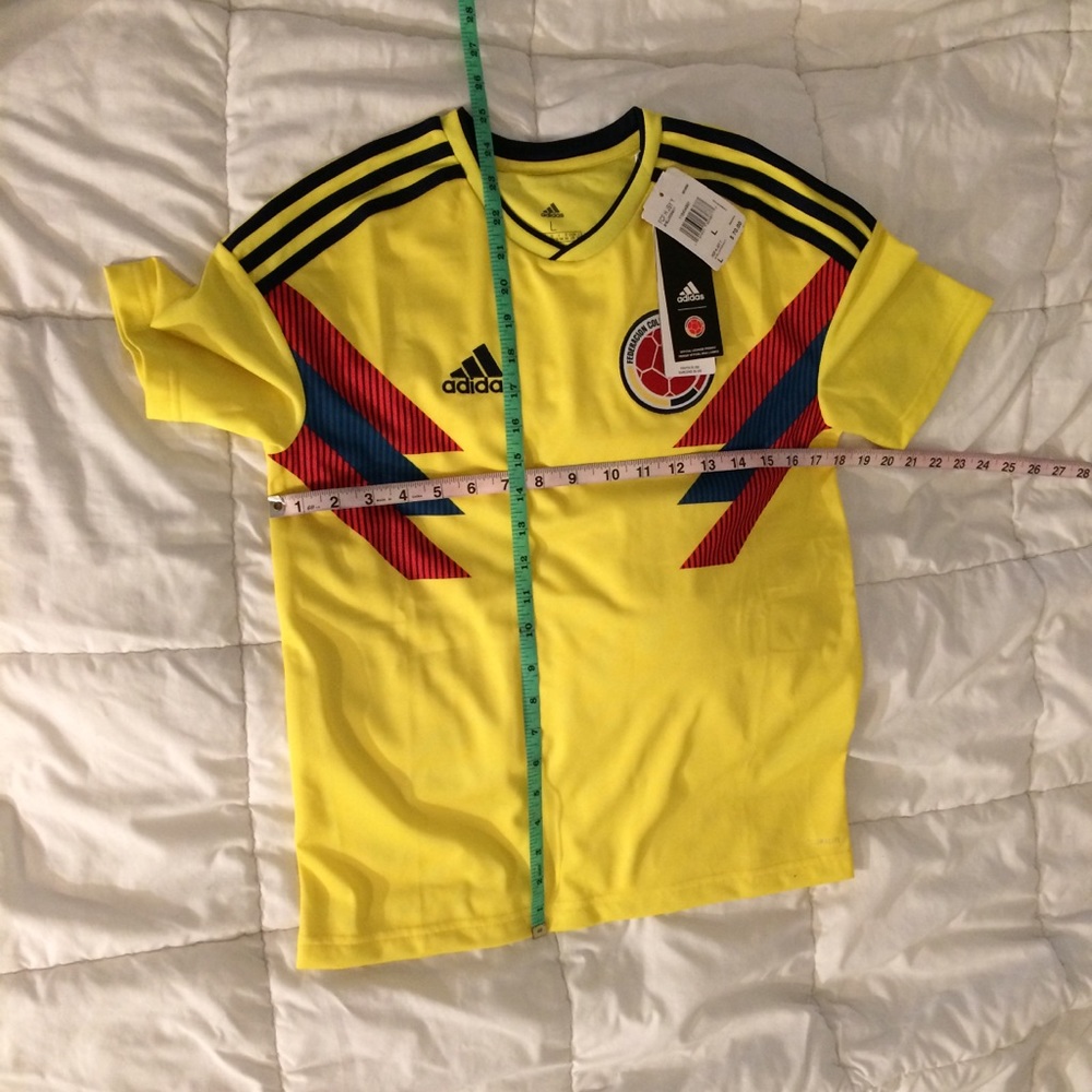 Adidas Yellow Colombia soccer jersey -size L (NWT) - Picture 8 of 8